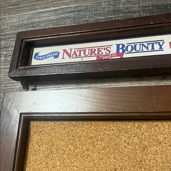 Farm Fresh Wooden Cork Bulletin Board Wall Decor - Picture 2 of 5